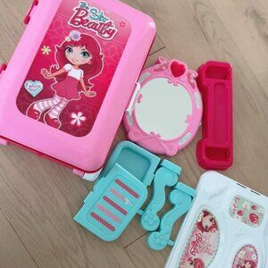 2 in 1 Pretend Play Kids Vanity Table and Chair Beauty playset